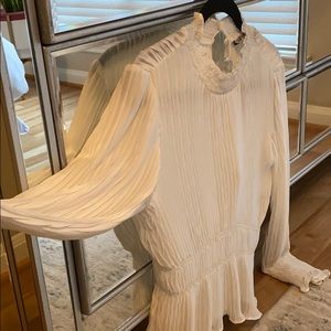 NWOT Zara sheer peasant blouse